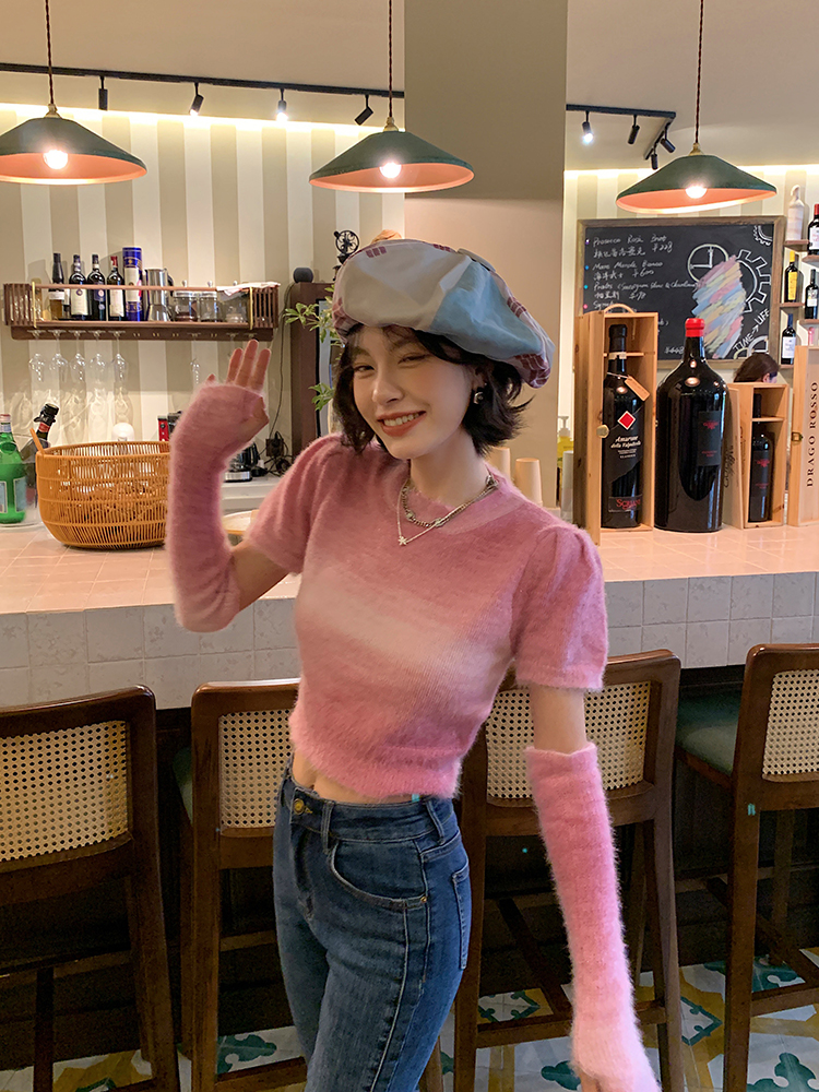 (최저가)2363그라데이션팔토시반팔세트